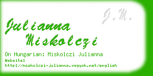julianna miskolczi business card